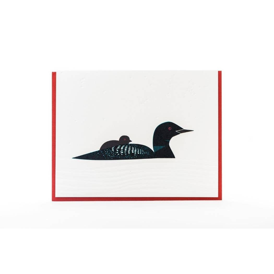 Loon and Chick Card