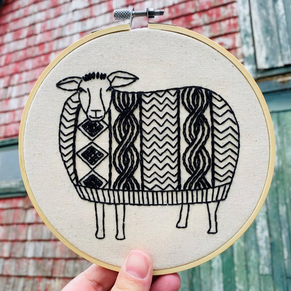Sweater Weather Sheep Embroidery Kit