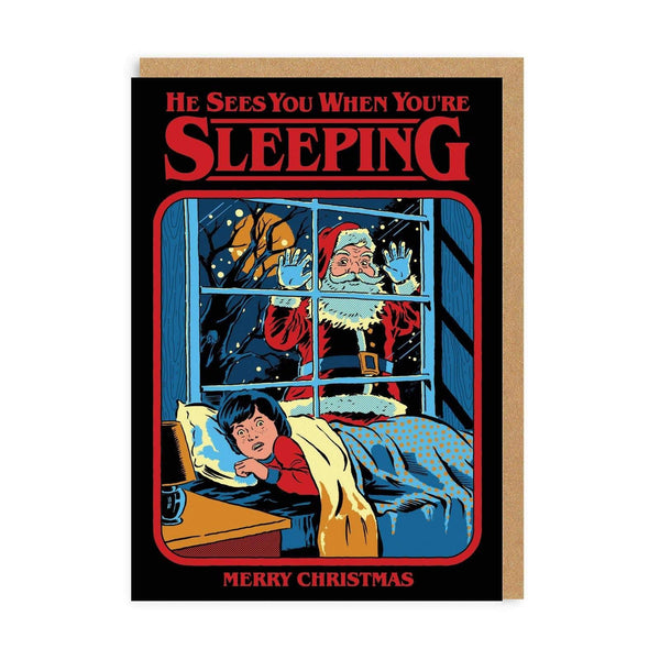 He Sees You When You're Sleeping Greeting Card - DIGS