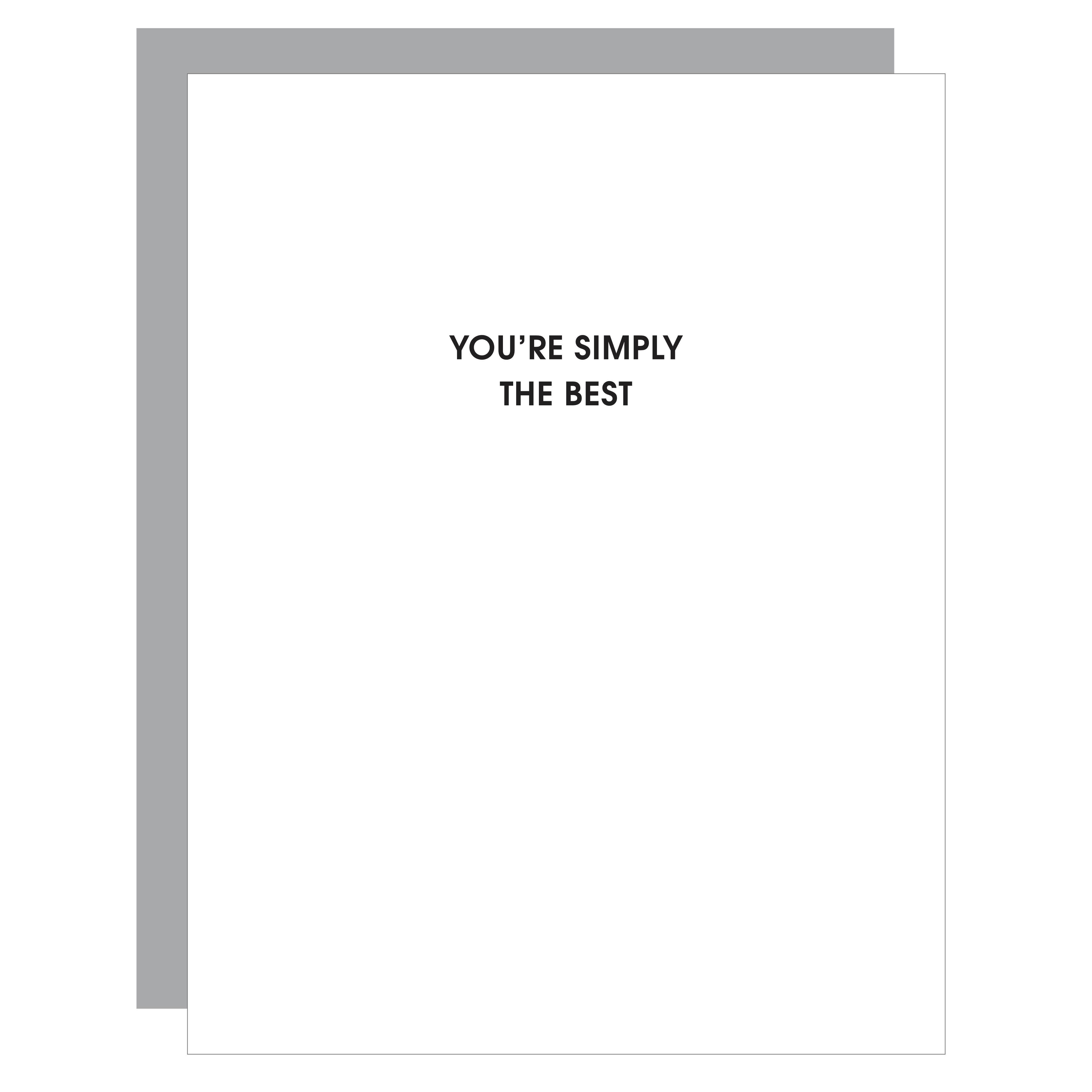 You're Simply The Best Card