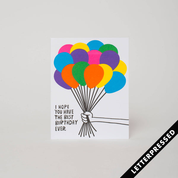 Best Birthday Ever Balloons Card