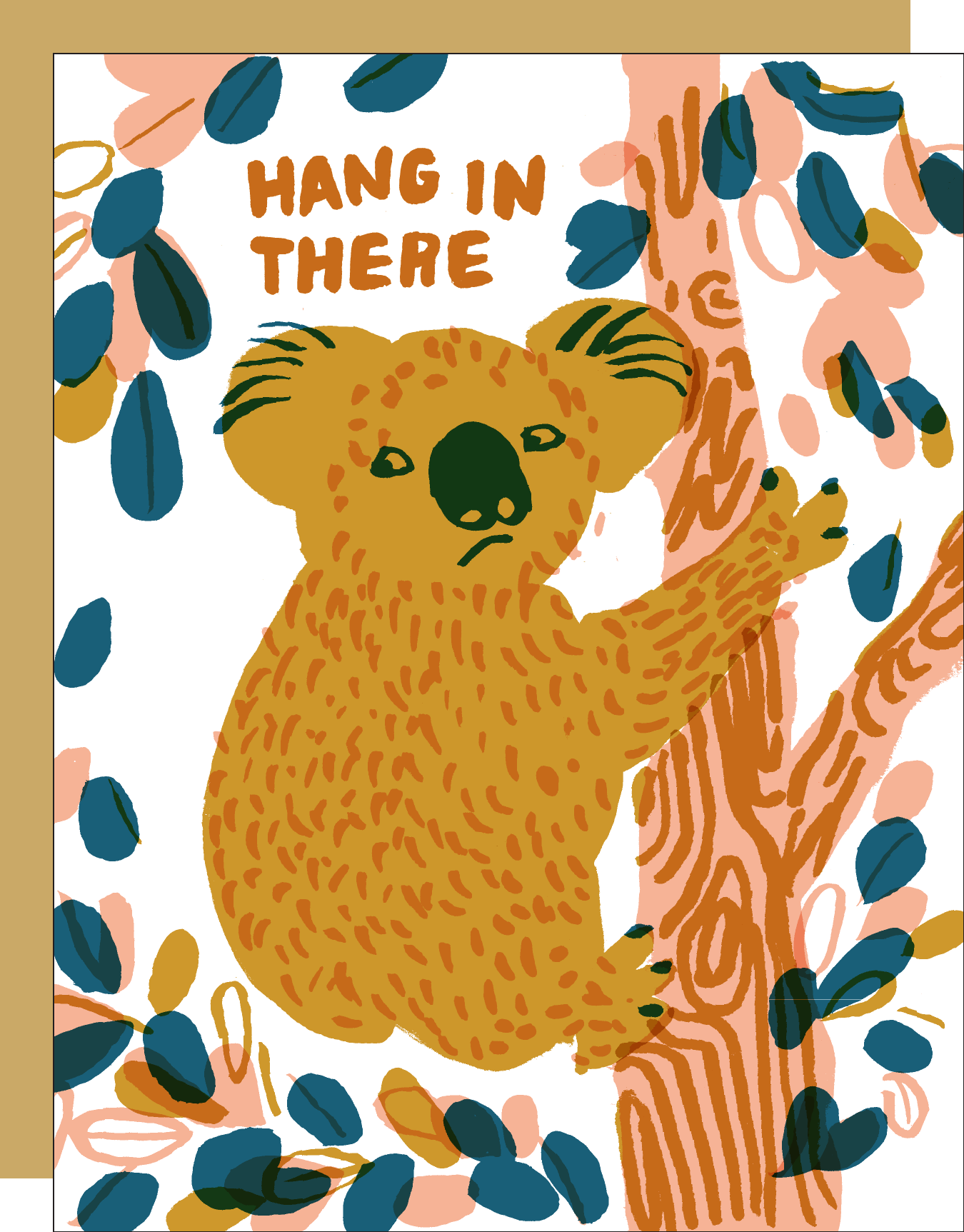 Egg Press Hang in There Koala Card