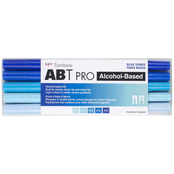 ABT PRO Alcohol-Based Art Markers: Blue Tones 5-Pack