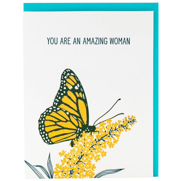 Butterfly Amazing Woman Card