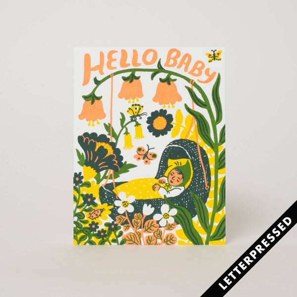 Hello Baby Bassinet Yellow Card