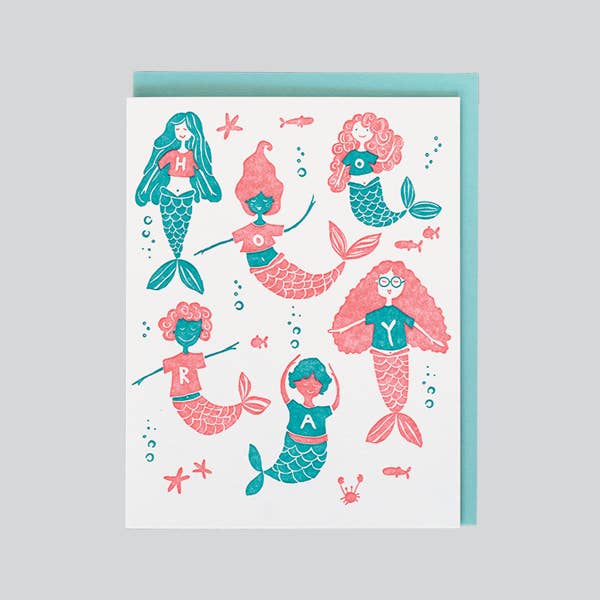 Hooray For Mermaids Card