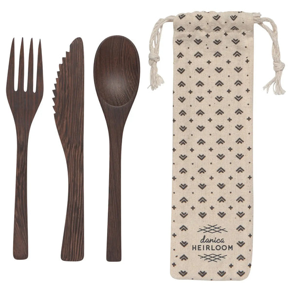 On The Go Cutlery Set with Carry Bag