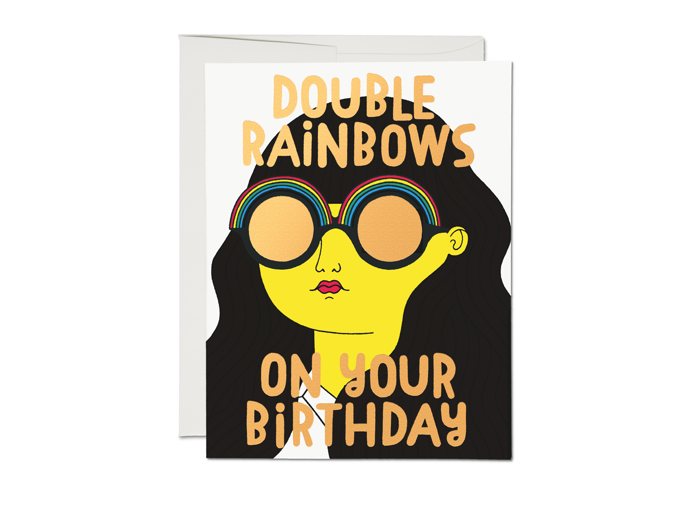 Double Rainbows Birthday Card