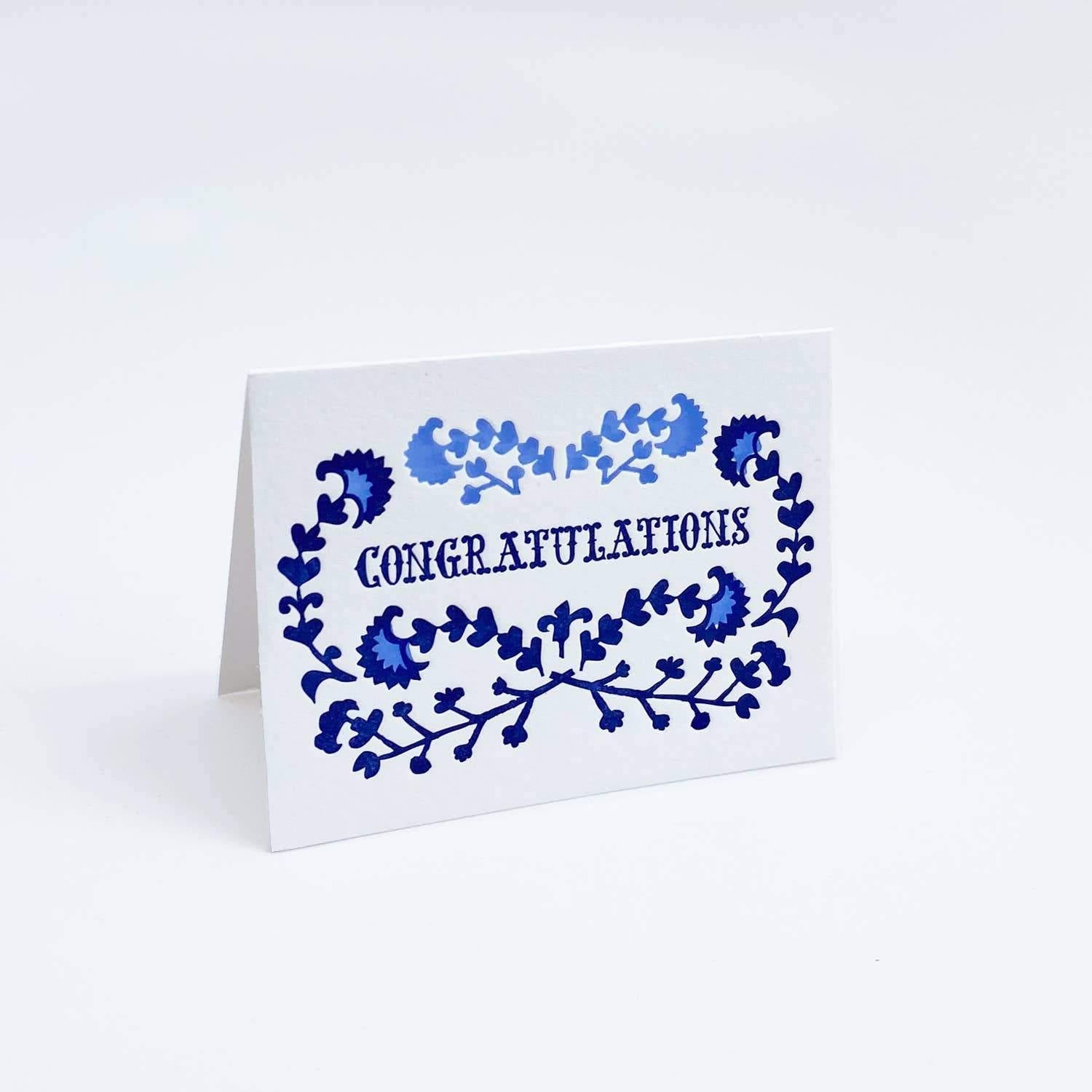 Blue  Congratulations Mini Card - DIGS