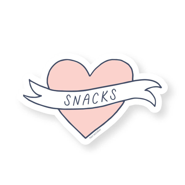 Snacks Pink Heart Sticker