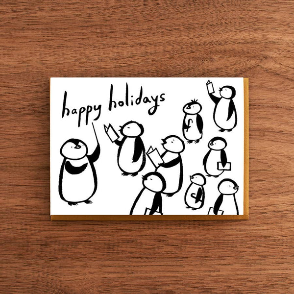 Penguin Choir Holiday Card