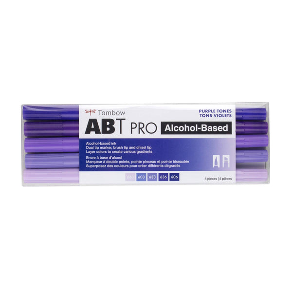 ABT PRO Alcohol-Based Art Markers: Purple Tones 5-Pack