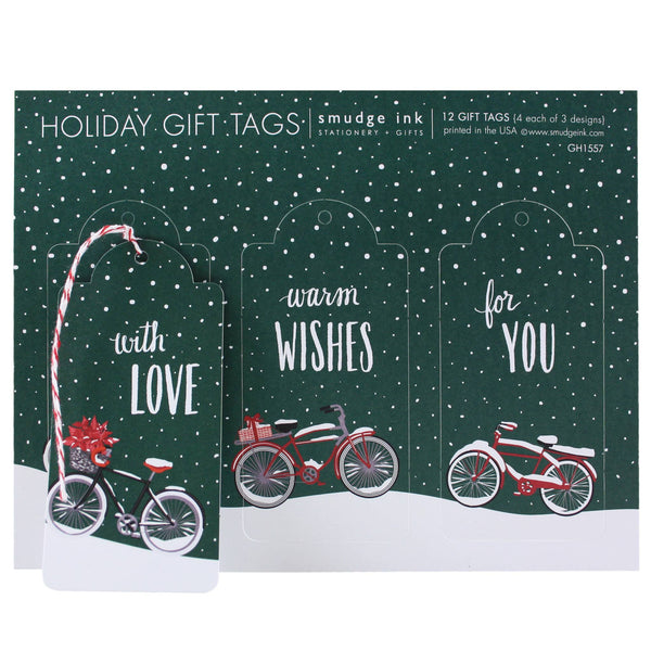 Holiday Bicycles Gift Tags