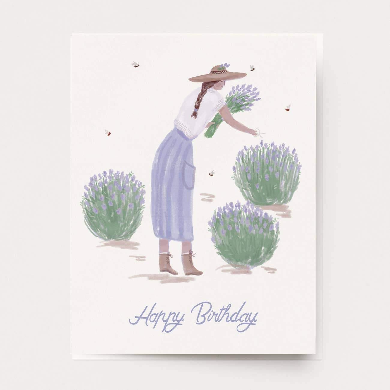 Lavender Gardener Birthday Card ~ Sleeveless/Made to order - DIGS