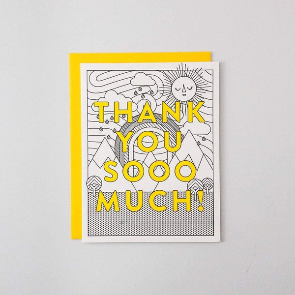 Thank You Sooo Much Letterpress Card - DIGS