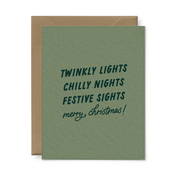Twinkly Lights Christmas Card