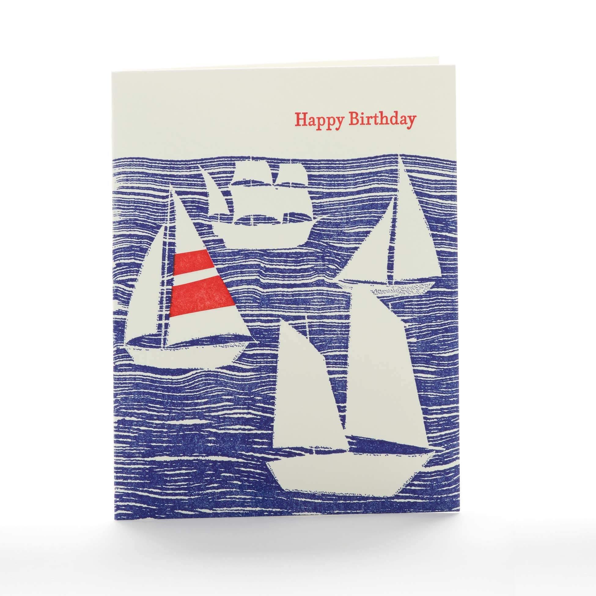 Sailboats Birthday Notecard - DIGS