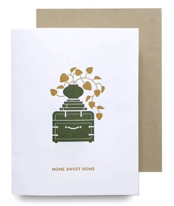 Home Sweet Home Plant Letterpress Card - DIGS
