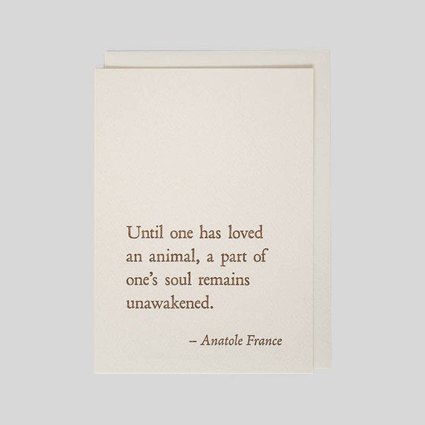 Anatole France - Animal Card