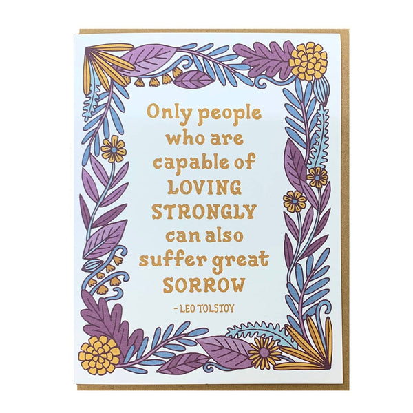 Tolstoy Quote Sympathy Card
