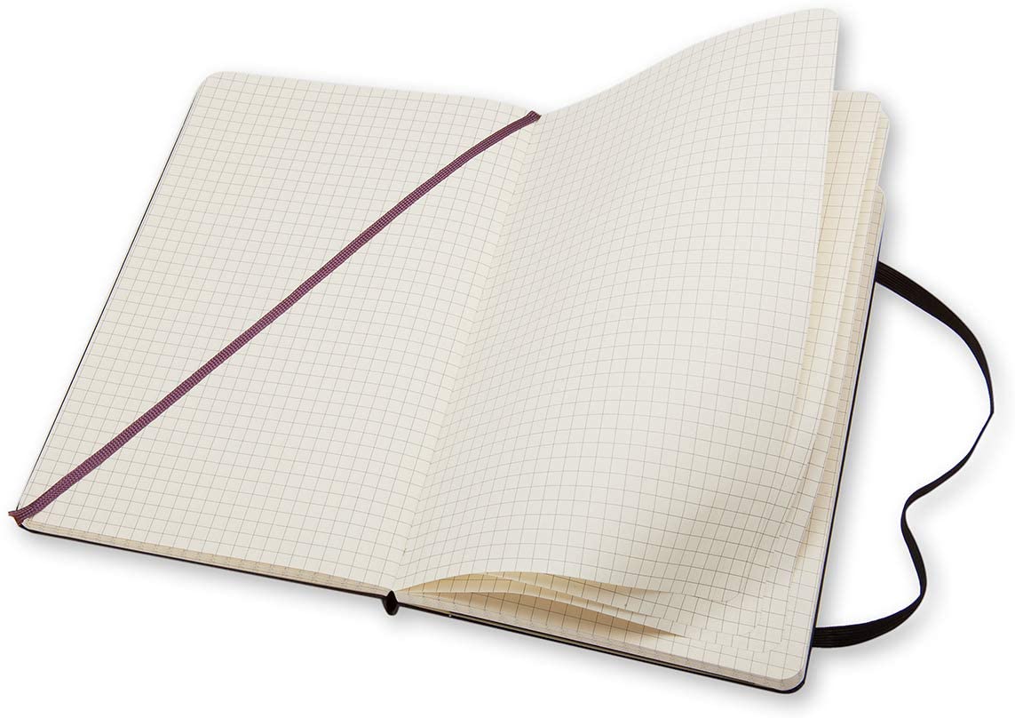 Classic Squared Hardcover Notebook: Pocket