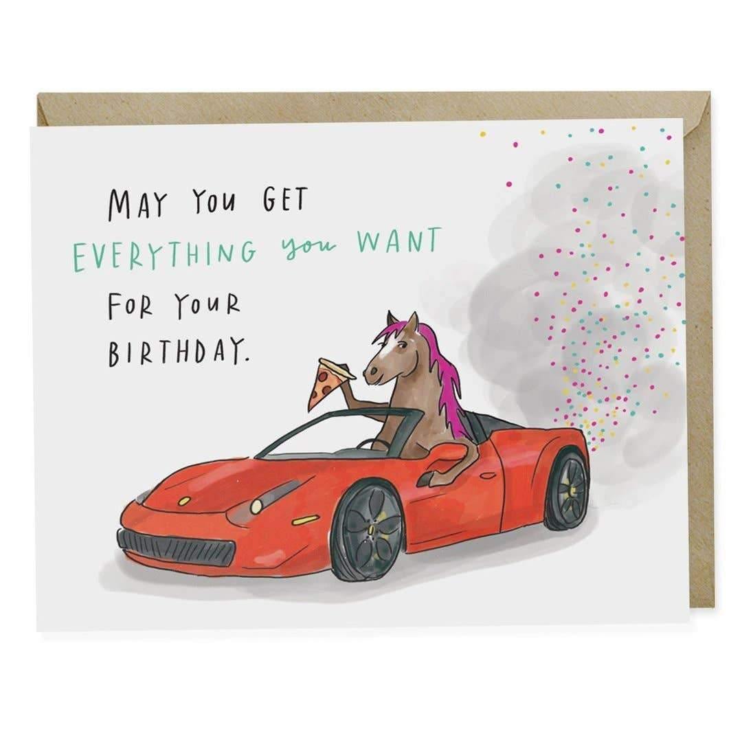 Pony Ferrari Birthday Card - DIGS