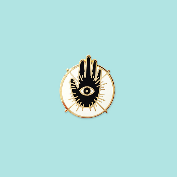 Hand and Eye Pin, Gold - DIGS
