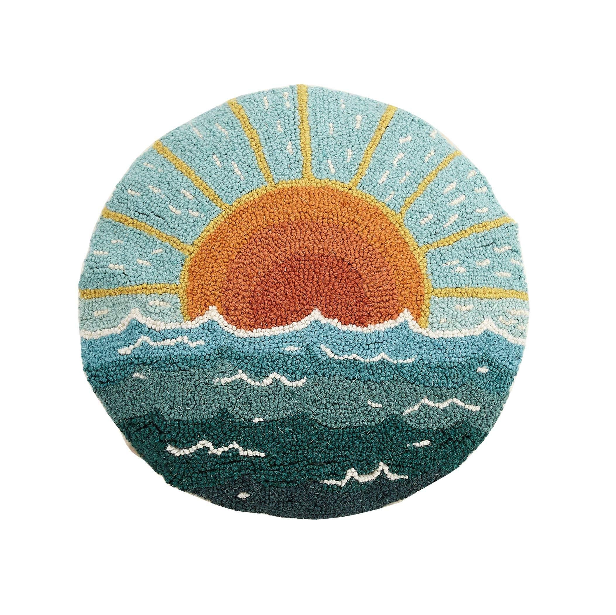 Circular Sun Seascape Hook Pillow - DIGS