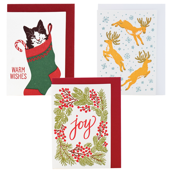 Assorted Mini Christmas Enclosure Card Box Set