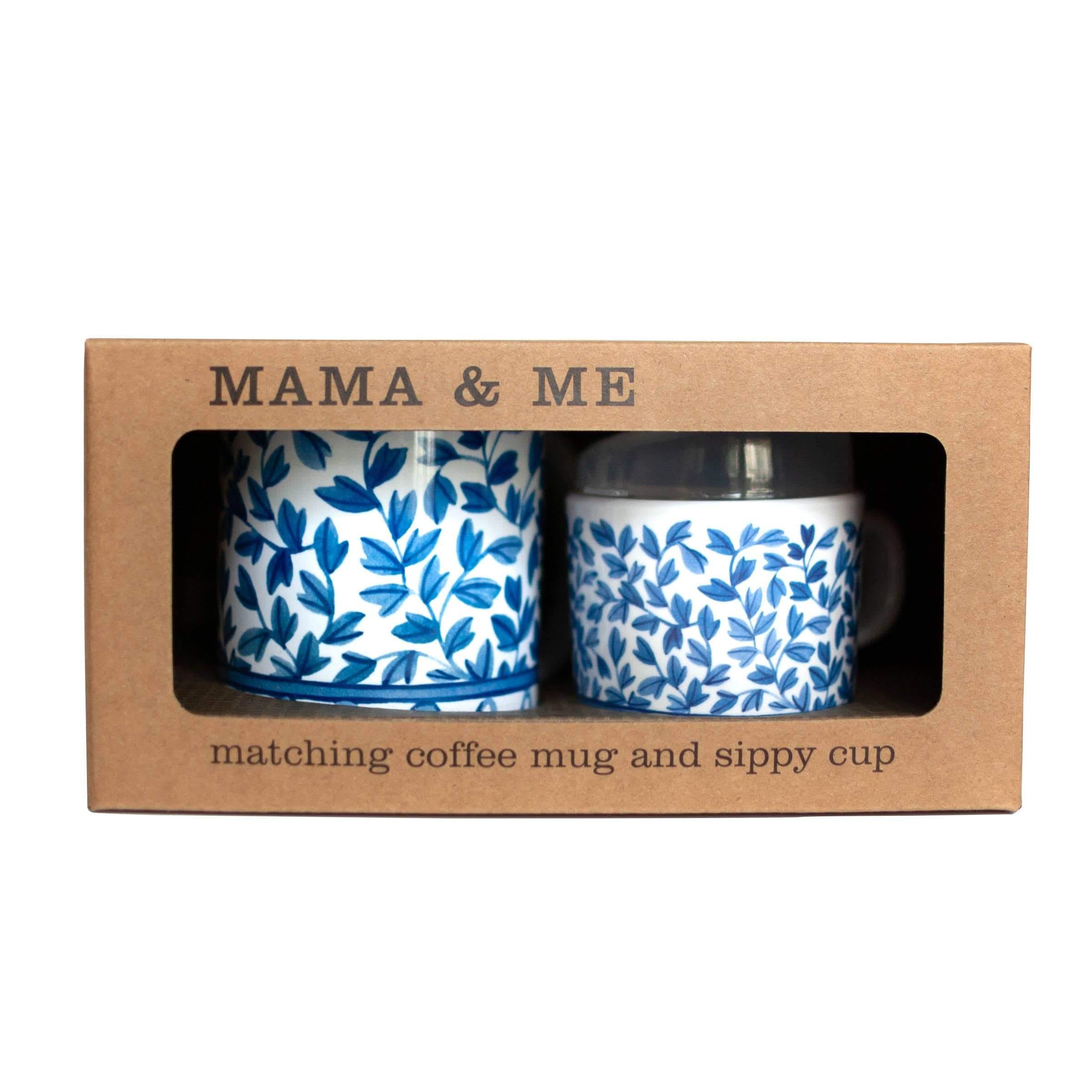 Blue and White Mama and Me Cup Set - DIGS