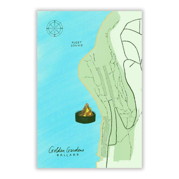 Golden Gardens (Ballard) Postcard - DIGS