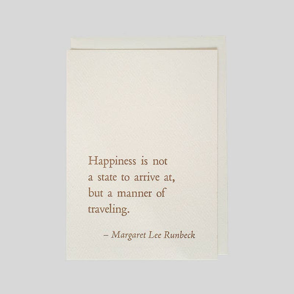 Margaret Lee Runbeck  Happiness Card