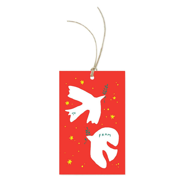 Christmas Doves Gift Tags - Set of 8