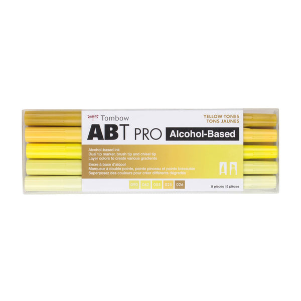 ABT PRO Alcohol-Based Art Markers: Yellow Tones 5-Pack