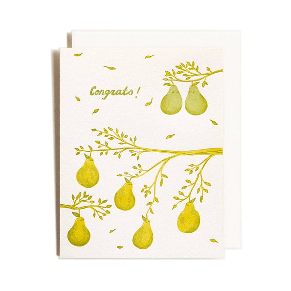 Congrats Pears Wedding Card