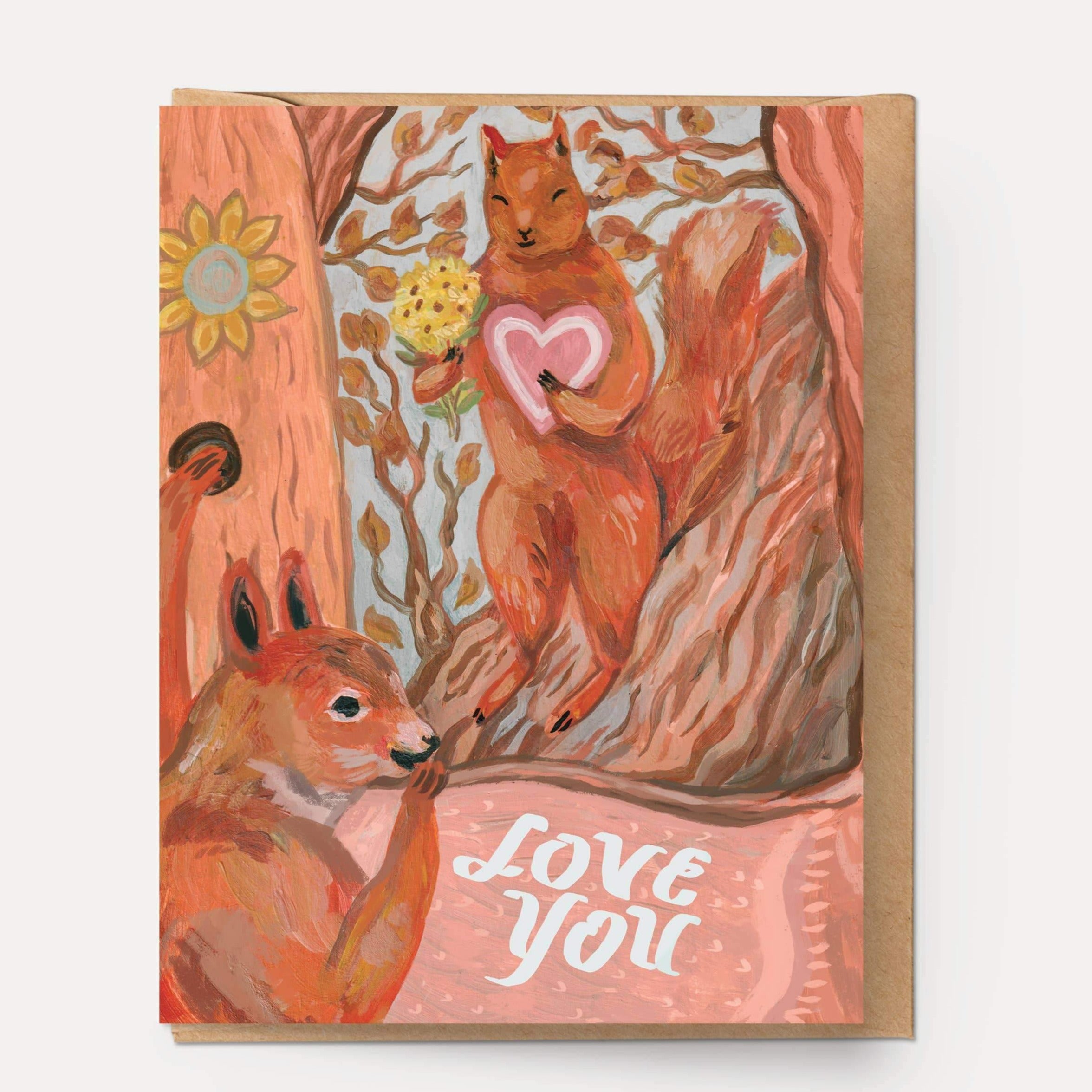 Squirrel Valentine Greeting Card - DIGS