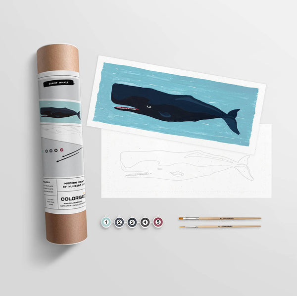 Modern Paint by Numbers Kit: Giant Whale