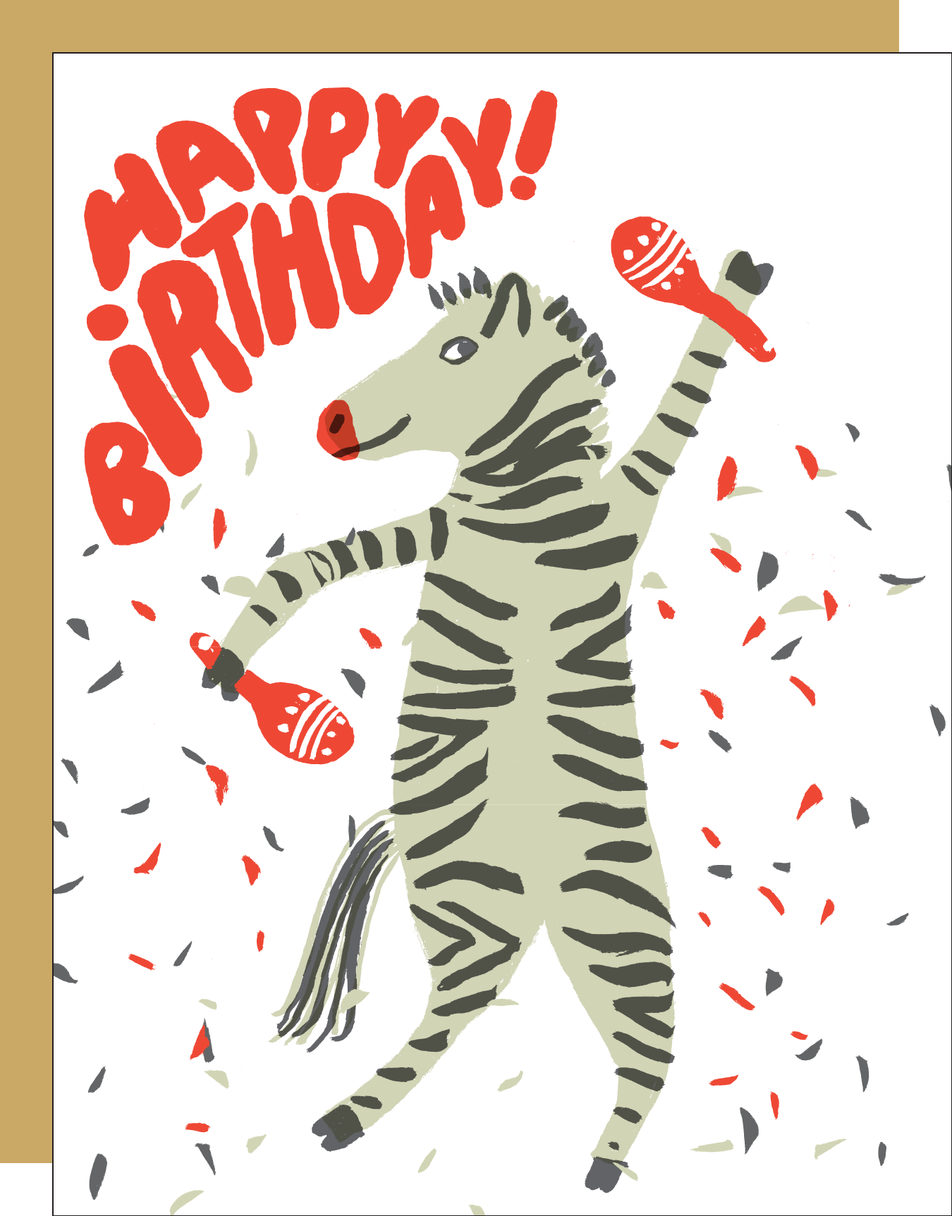 Party Zebra Card