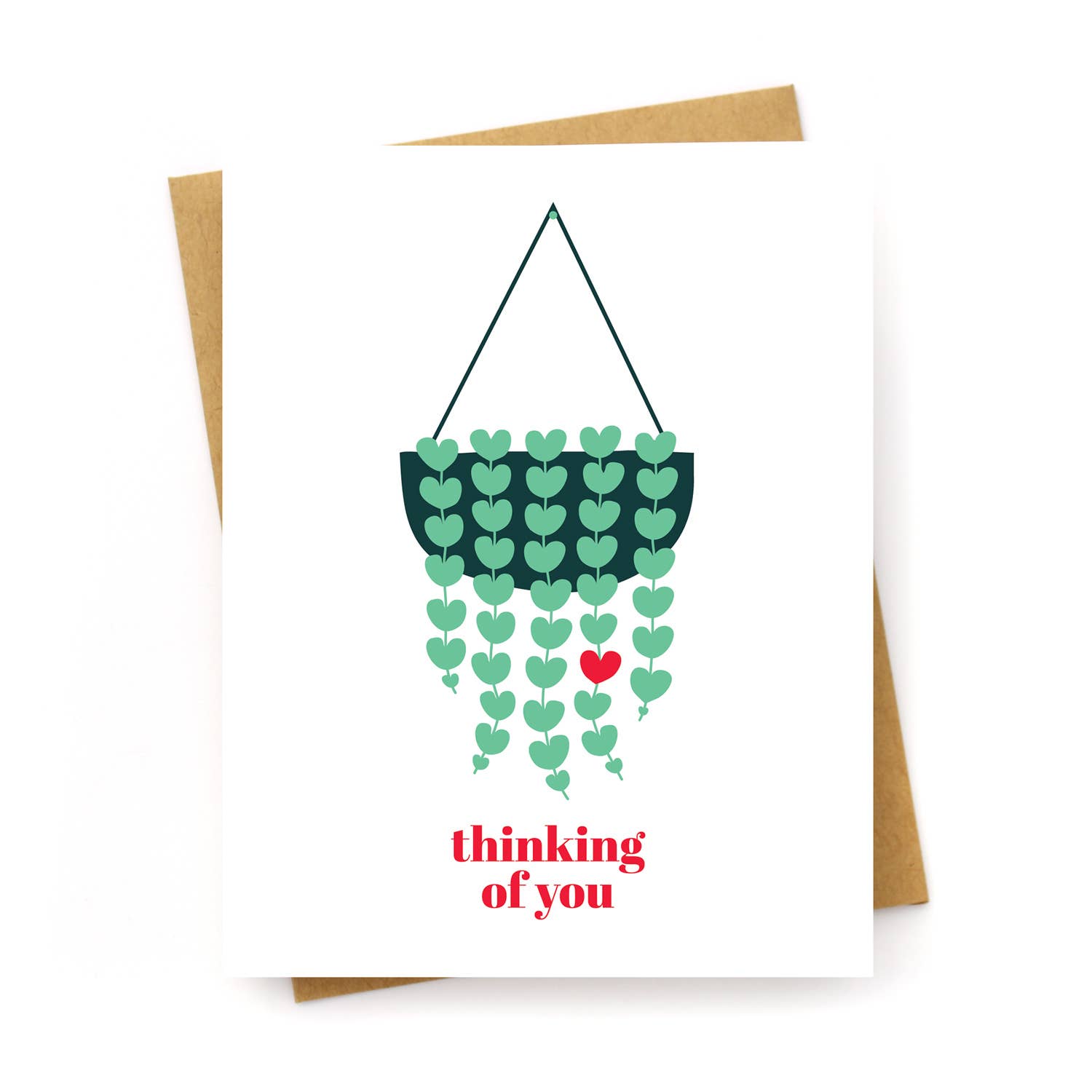 Thinking of You Heart Plant Card
