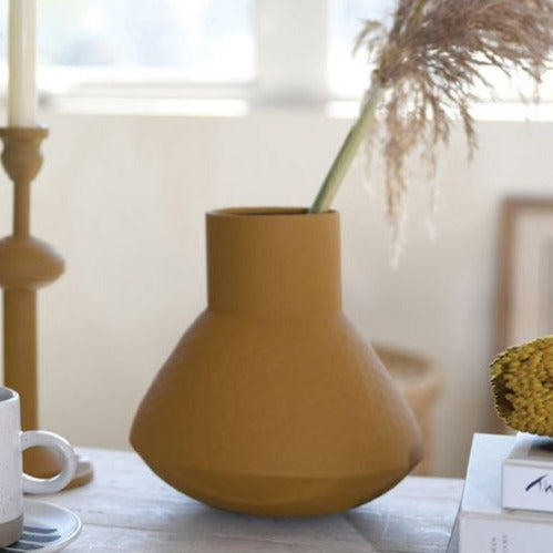 Mustard Textured Vase