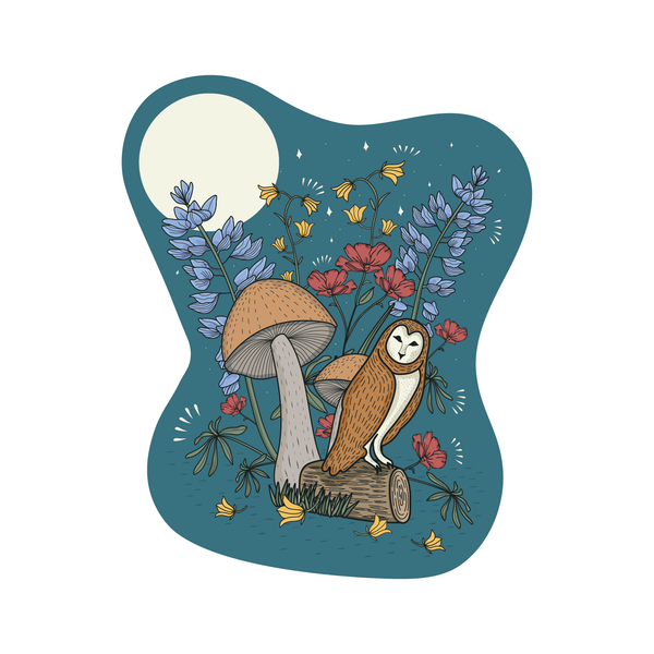 Garden Forest Owl Sticker