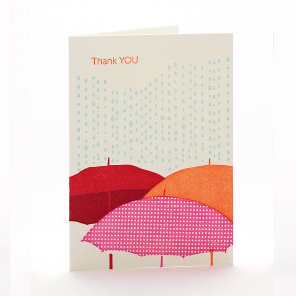 Umbrellas Thank You Notecard