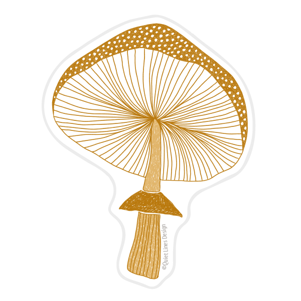 Polka Dot Mushroom Sticker