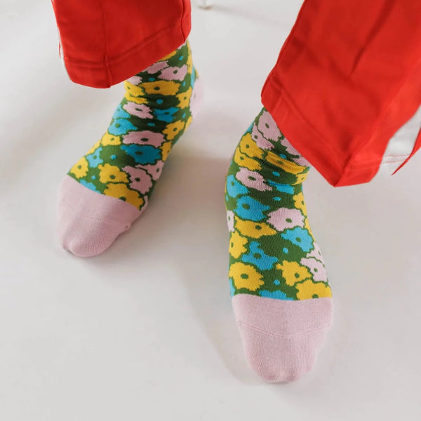 Crew Sock: Flowerbed