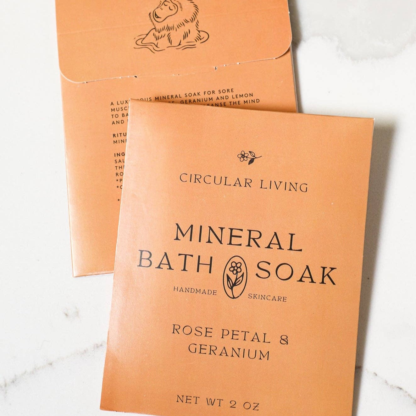 Mineral Bath Soak Sachet, Rose Petal & Geranium