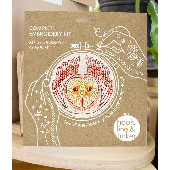 Barn Owl Embroidery Kit