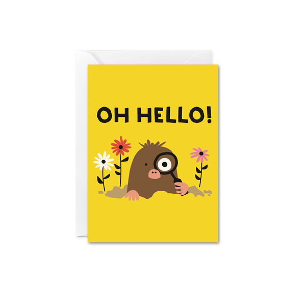Oh Hello Mole Mini Card