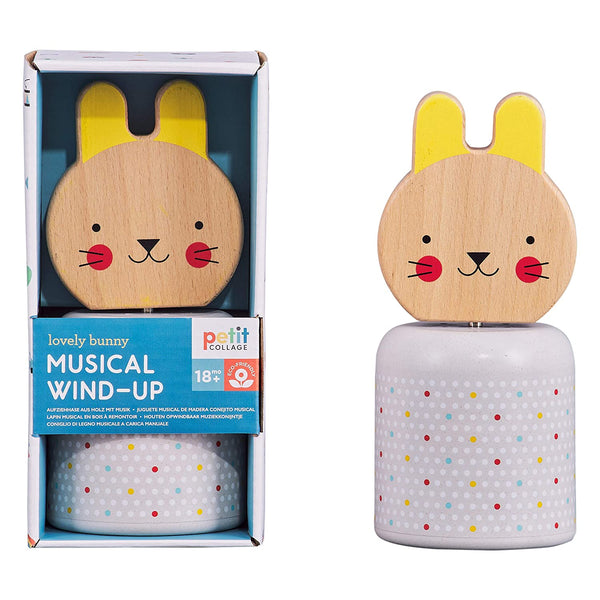 Wooden Wind-Up Musical Bunny