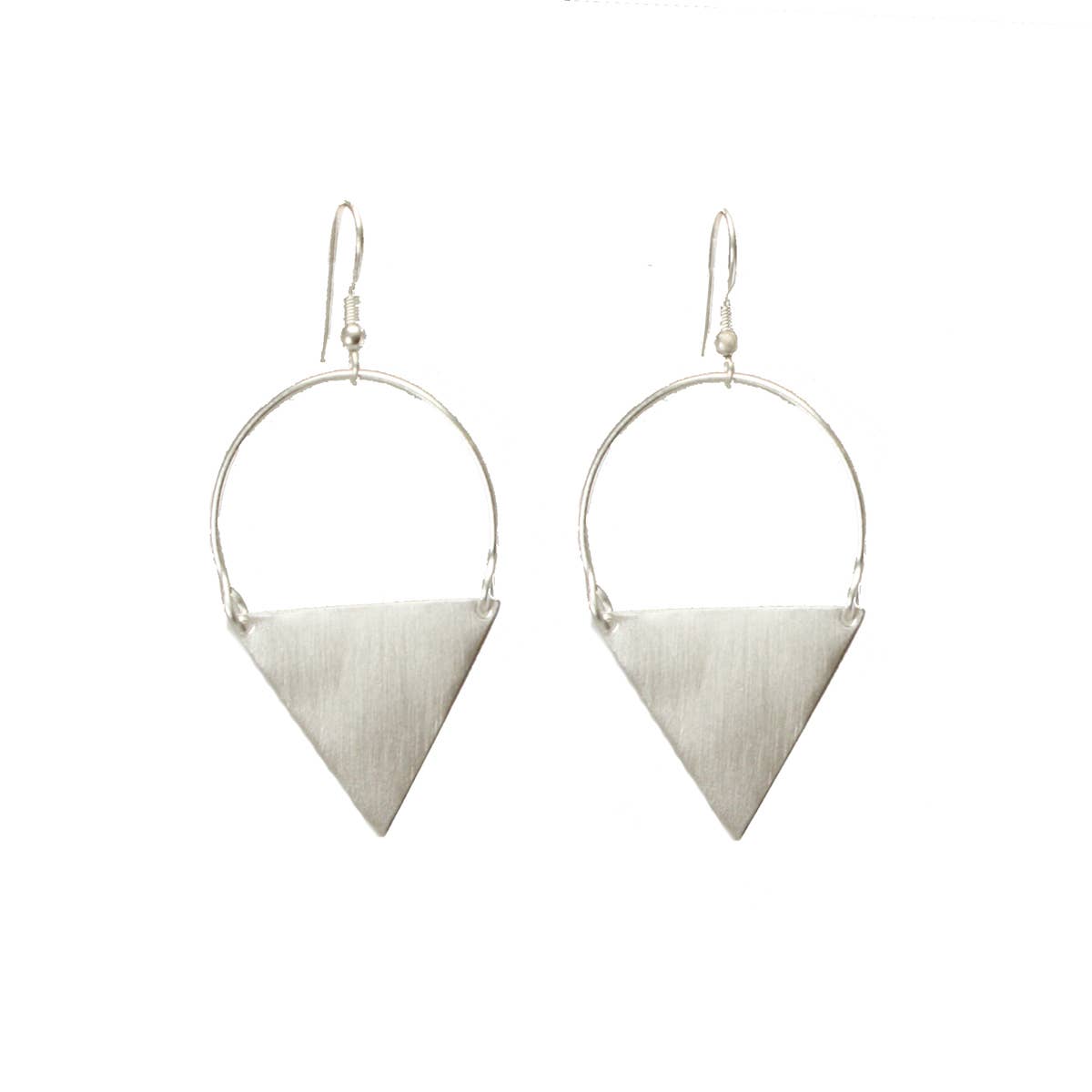 Peaked Sphere Earrings - Silver