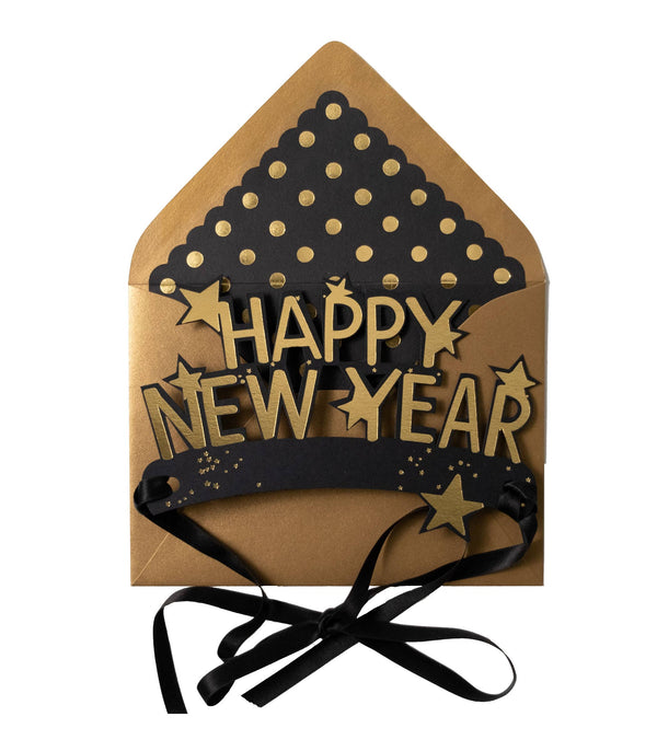 Happy New Year Wearable Crown with Ribbon